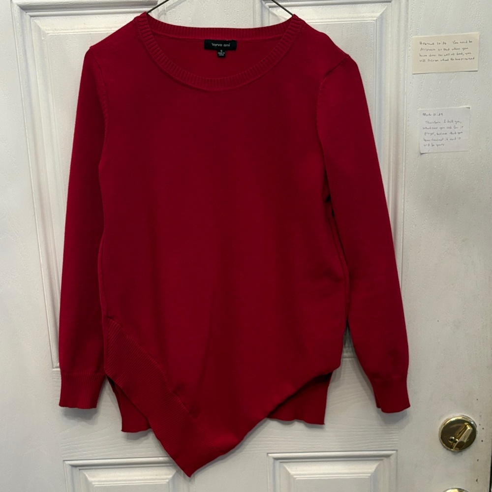 Verve Ami Vibrant Red Knit Top